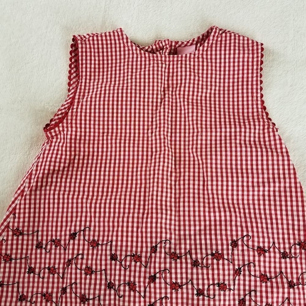 Copper Key Red & White Lady Bug Embroidered Top - Picture 2 of 8